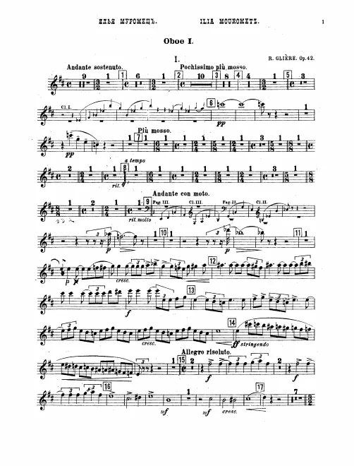 Oboe 1, 2, 3, English Horn
