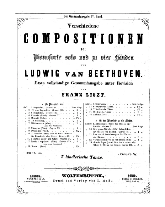 Heft 16. 7 Ländler, WoO 11