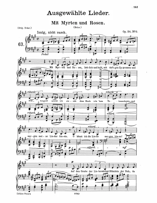 Complete Score (low voice / A major)