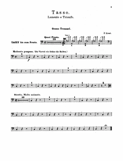 Bass Drum, Cymbals, Snare Drum, Triangle