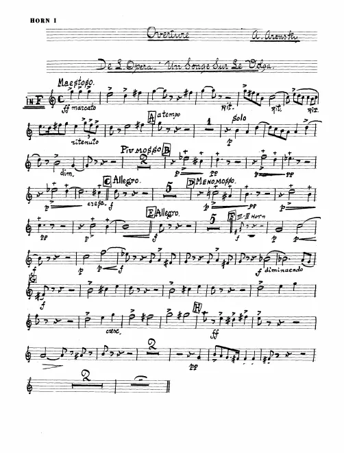 Horn 1, 2, 3, 4 (F)