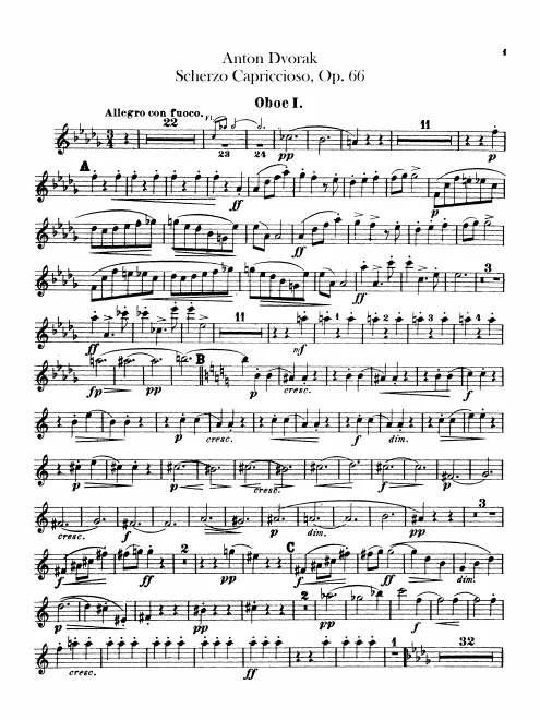 Oboe 1, 2, English Horn