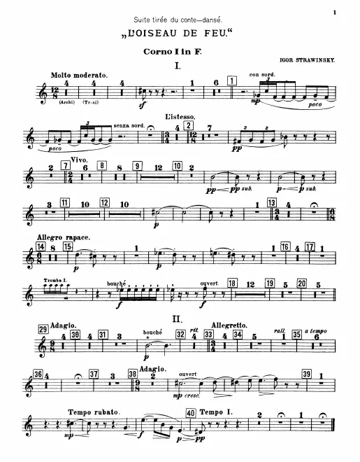 Horn 1, 2, 3, 4 (F)