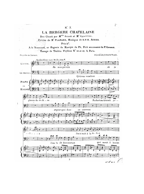 No.3, Duo: "Ah, mon parrain" (Act I, No.3)