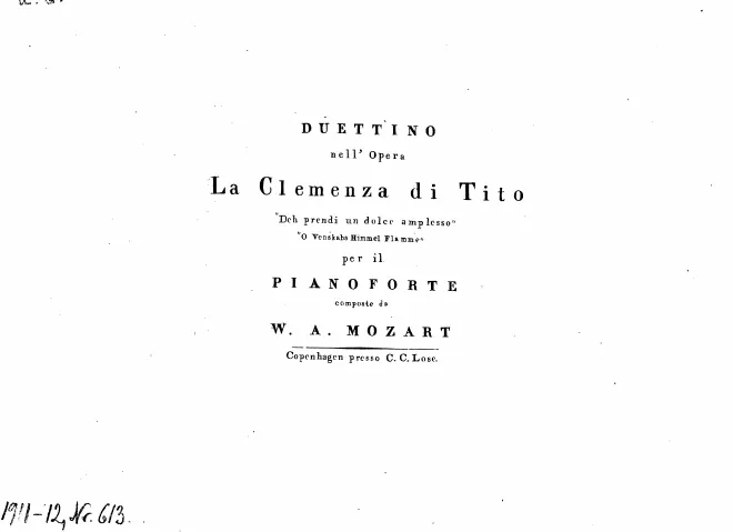 Duettino "Deh prendi un dolce amplesso"