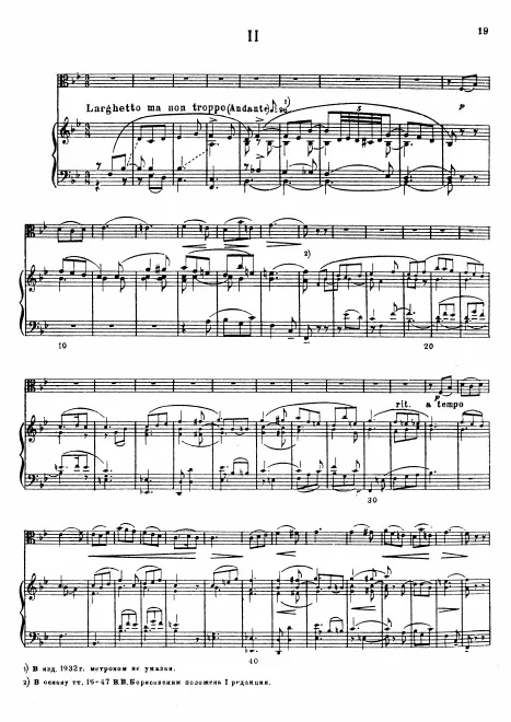 2. Larghetto, ma non troppo - score