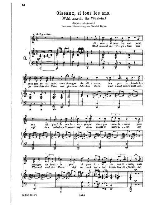 Complete Score (original / high voice, )