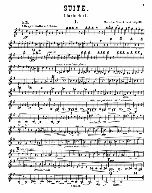 Clarinet 1, 2 (B♭/A)