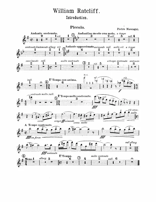 Piccolo, Flute 1, 2