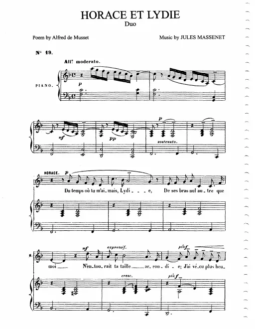Complete Score (F Major: mezzo-soprano, baritone and piano)