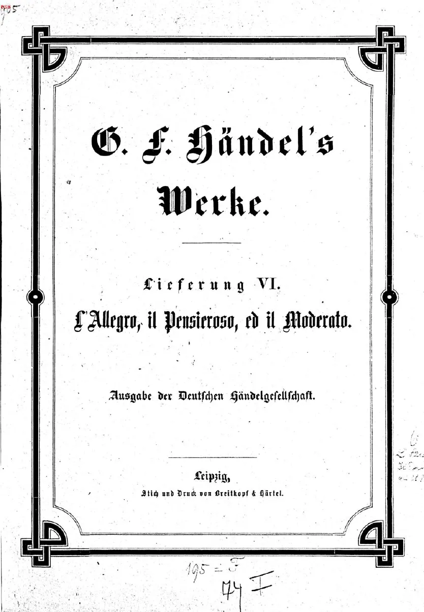 6. L'allegro, il pensieroso, ed il moderato: Oratorium (1859)