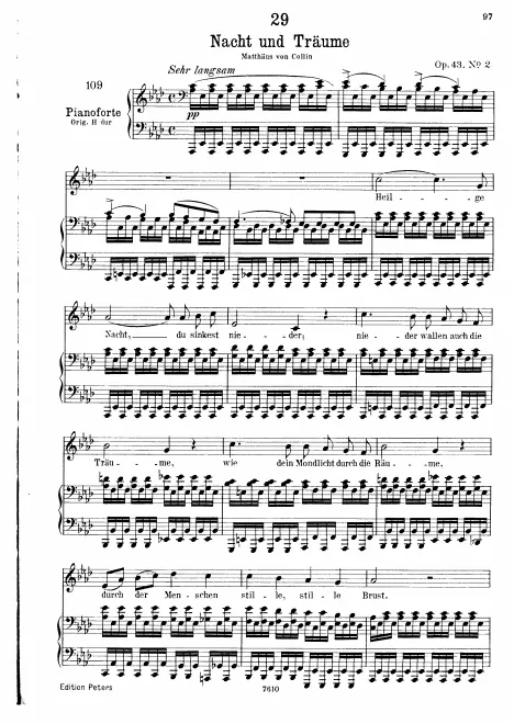 Complete Score (low voice, transposed to )