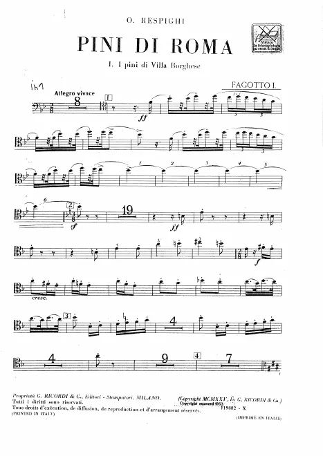 Bassoon 1, 2, Contrabassoon