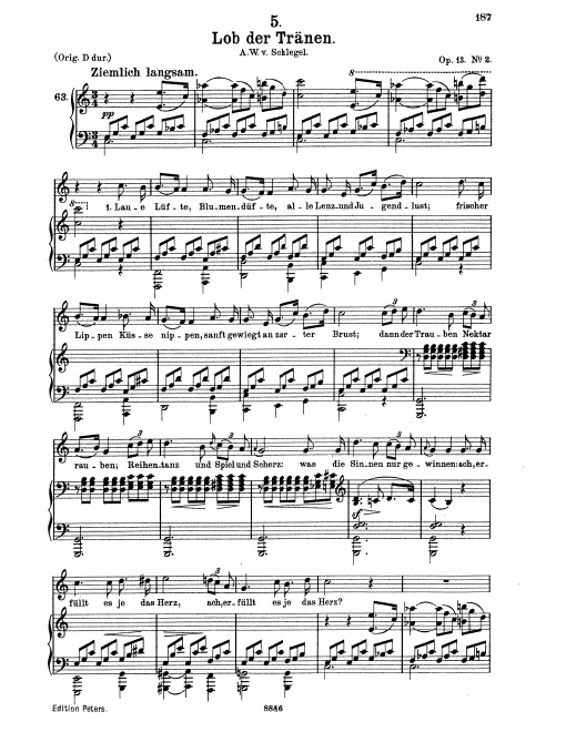 Complete Score (medium voice, transposed to )
