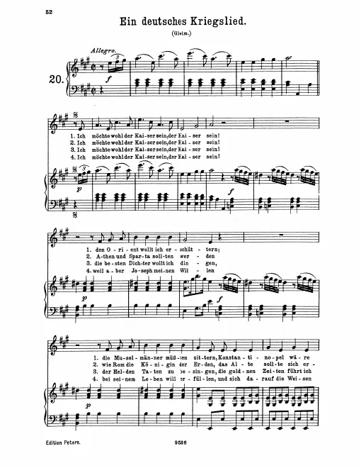 Complete Score (original / high voice, )