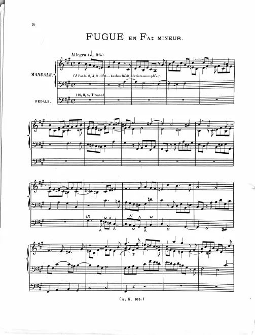 4. Fugue in , HWV 431