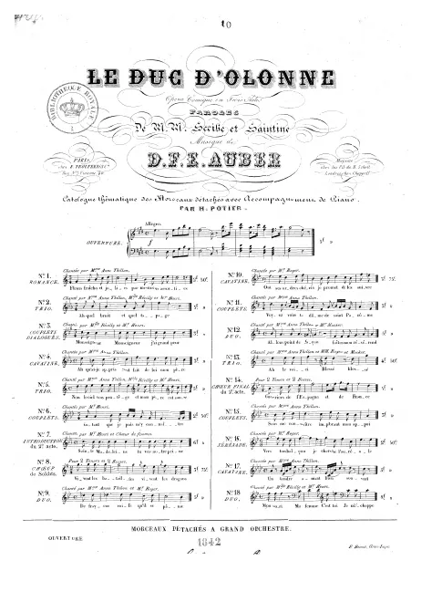 No.10, Cavatine: "Oui, ses ordres chéris" (B♭ major)