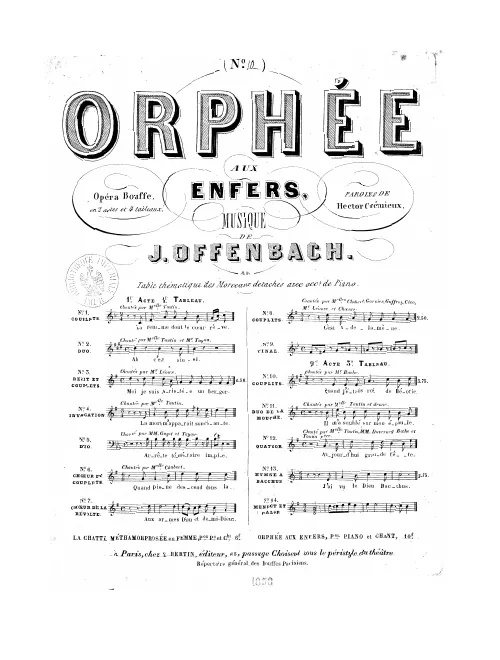 No.10, Couplets du roi de Béotie (Act II, No.11), A major