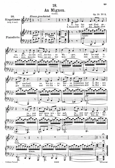 Complete Score (Medium voice, transposed to )
