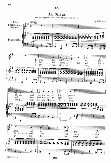 Complete Score (Medium Voice, transposed to )