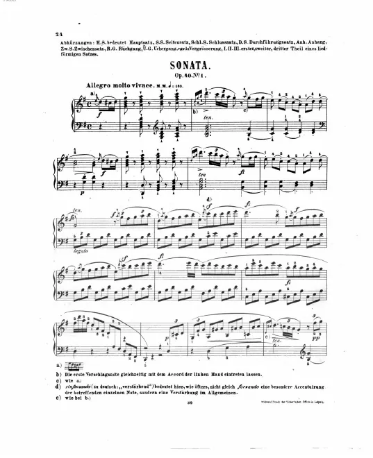 Sonata Op.40 No.1