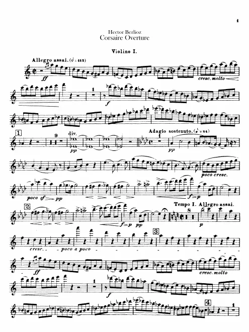 Violins I, II