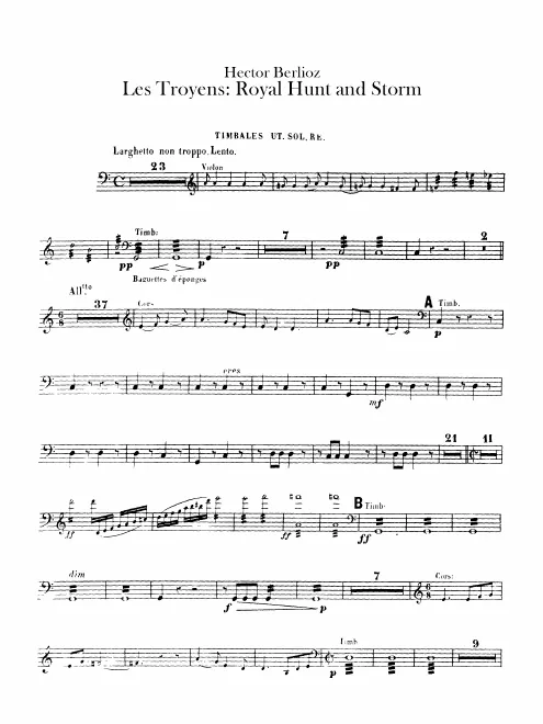 Timpani, Bass Drum, Offstage Timpani 1/2