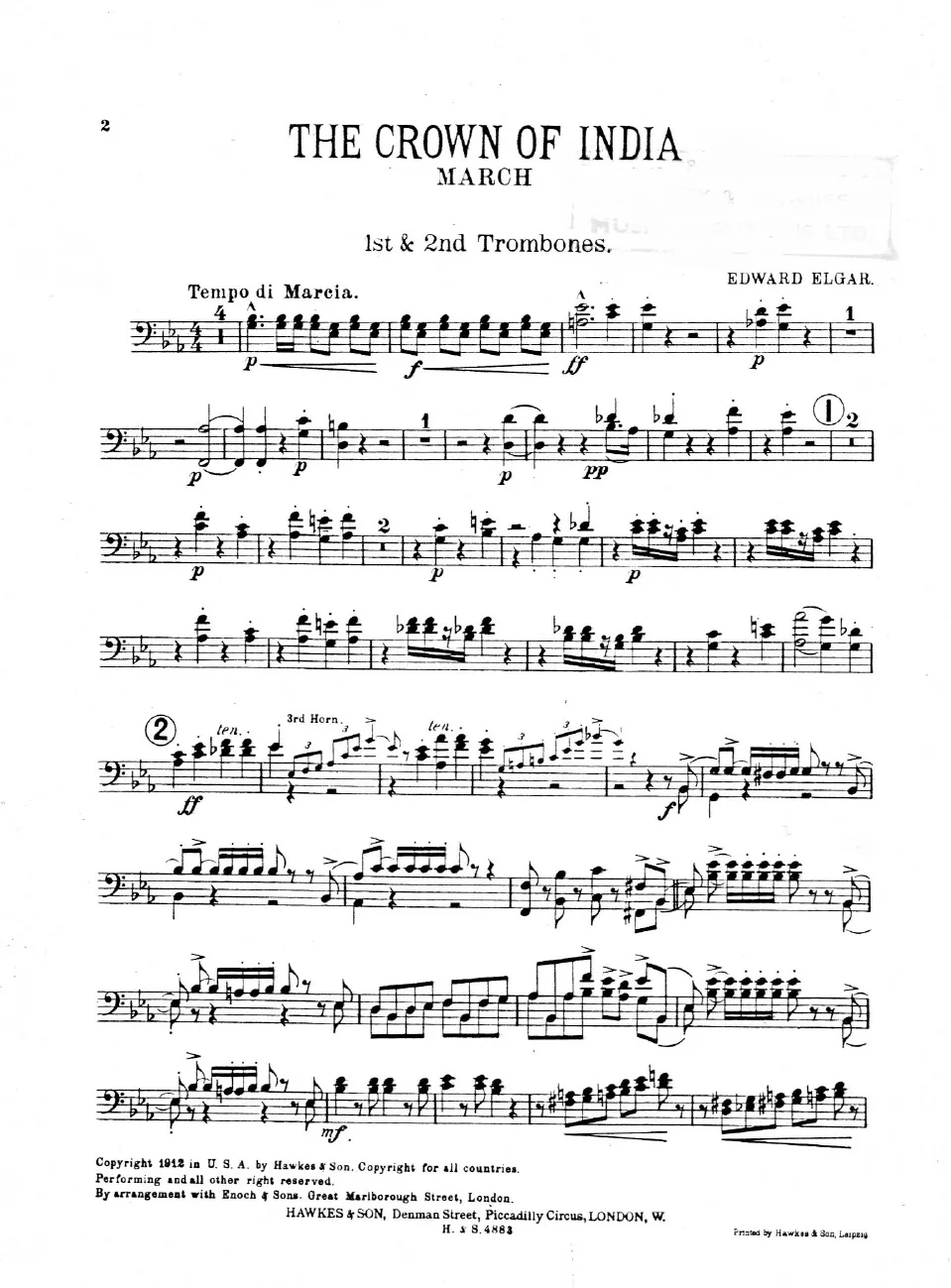 Trombones 1, 2, 3, Tuba