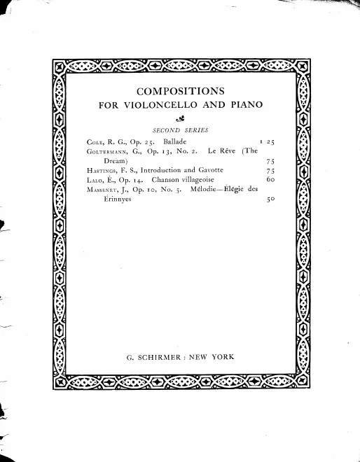 Complete Score and Cello Part