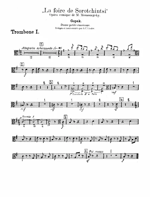 Trombone 1, 2, 3, Tuba