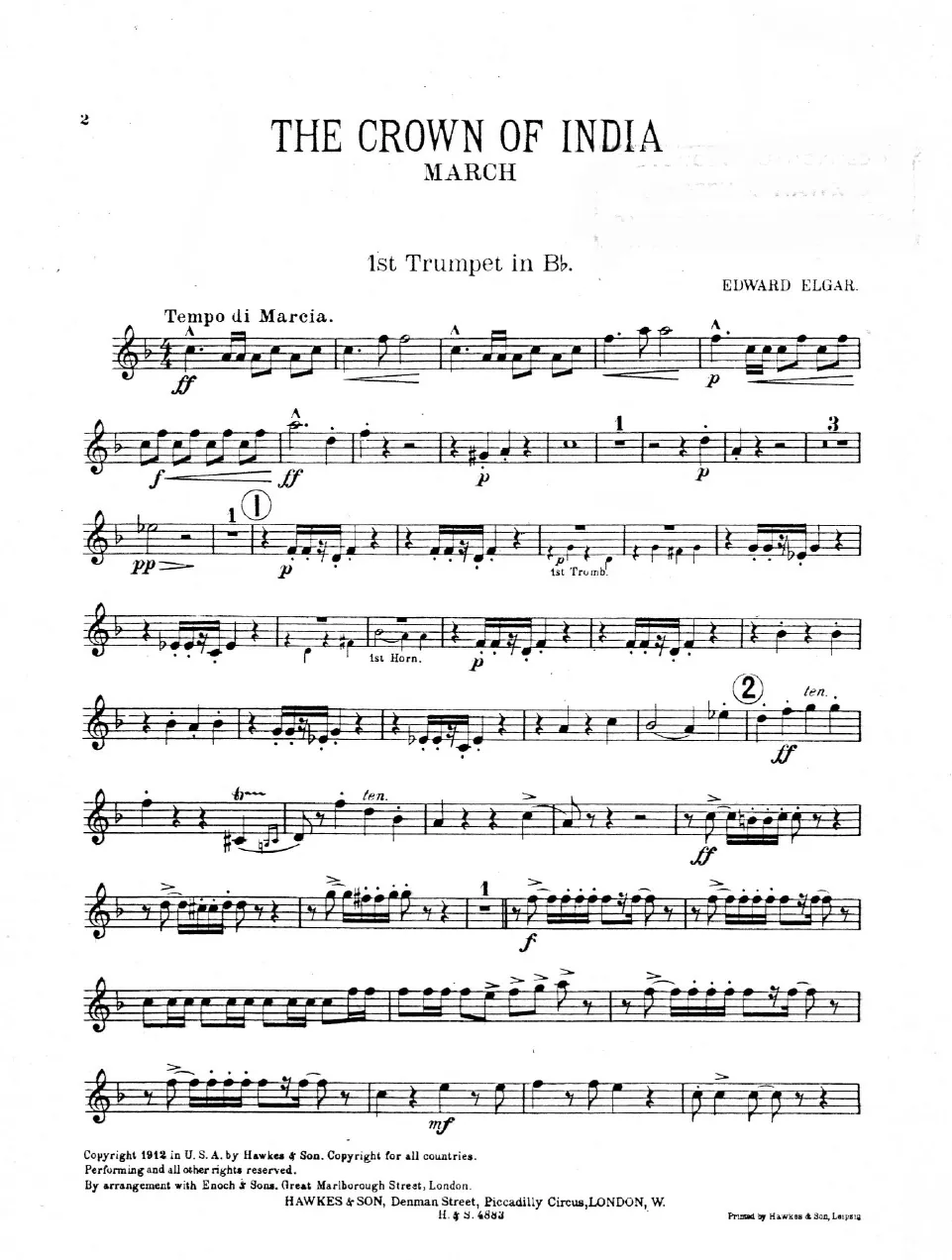 Trumpets 1, 2, 3 (B) (3rd ad lib.)