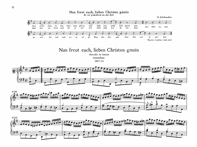 Nun freut euch, lieben Christen gmein, BWV 734