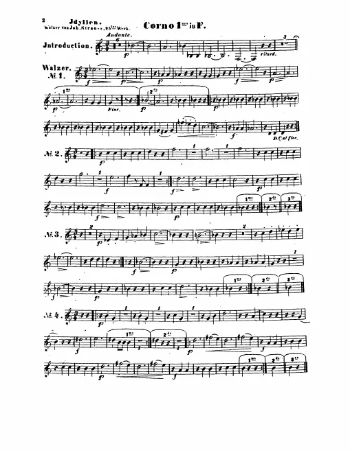 Horn 1, 2, 3, 4 (F)
