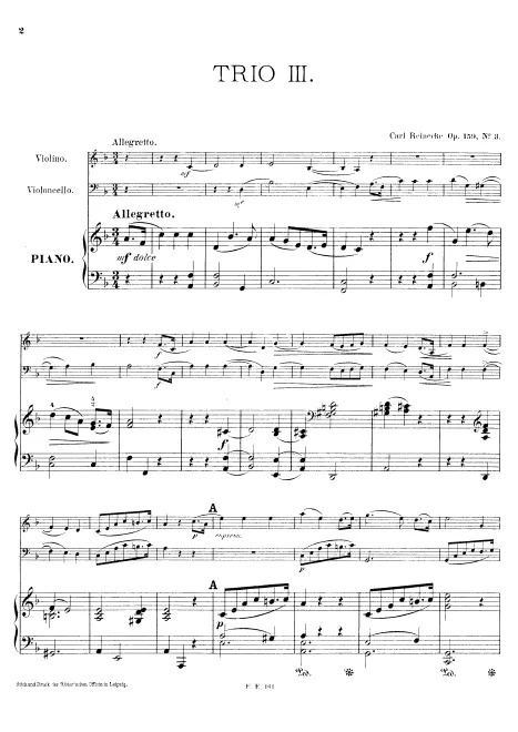 3. Trio in (score and parts)