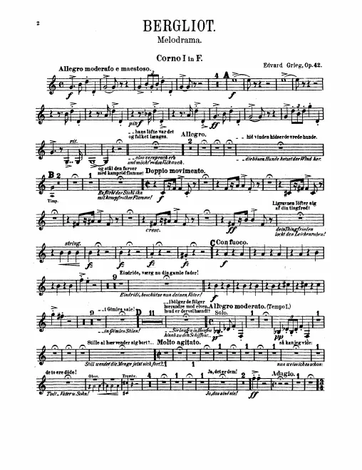 Horn 1, 2, 3, 4 (F)