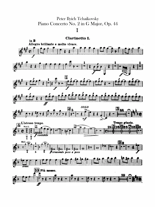 Clarinet 1, 2 (B, A)