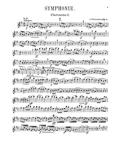 Clarinet 1, 2 (A/B♭)