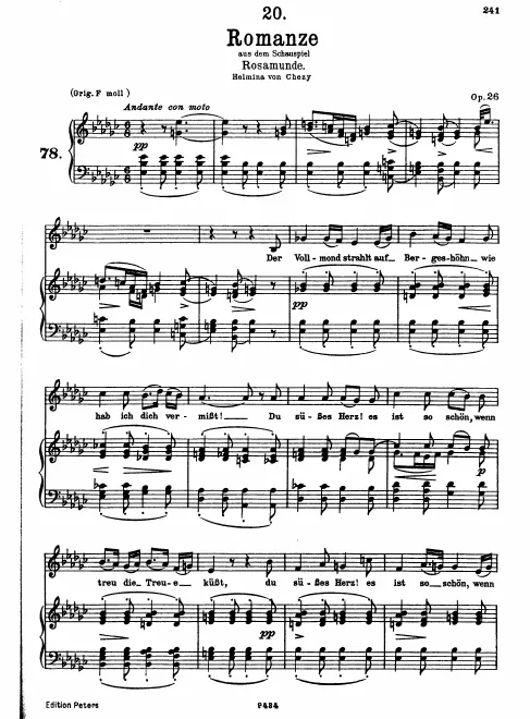 Complete Score (Medium/low voice, transposed to )