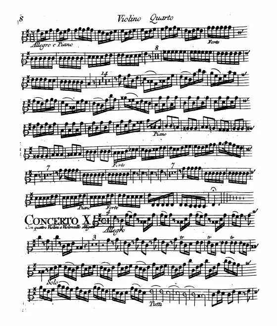 Violins IV (solo and ripieno)