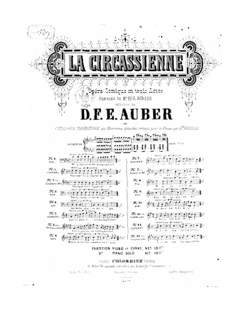 No.11, Couplets: "Il aime trop" (Act III, No.19), C major