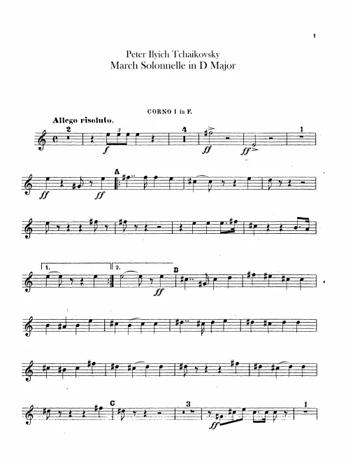 Horn 1, 2, 3, 4 (F)