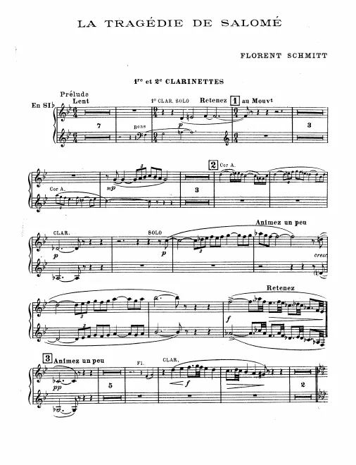 Clarinet 1/2, Bass Clarinet (B♭)