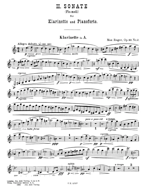 Clarinet part (in A)