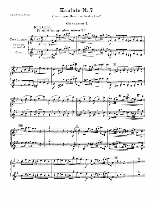 Oboe d'amore (or Oboe) 1, 2
