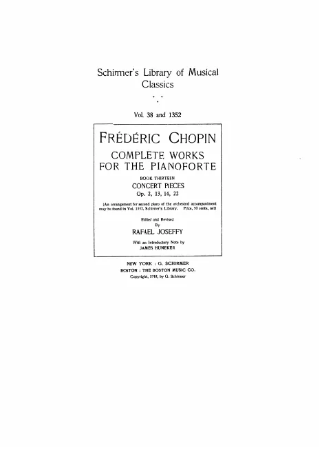 Book 13 (17): 4 Concert Pieces (piano solo)
