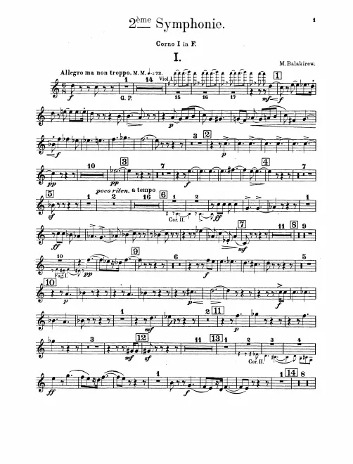Horn 1, 2, 3, 4 (F)