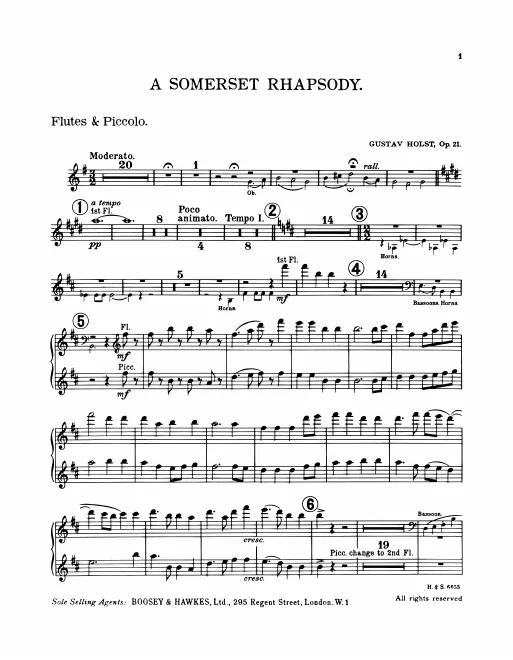 Flute 1/2 (2nd also Piccolo)