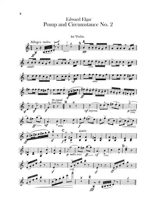 Violins I, II