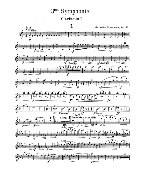 Clarinet 1, 2 (A/B♭)