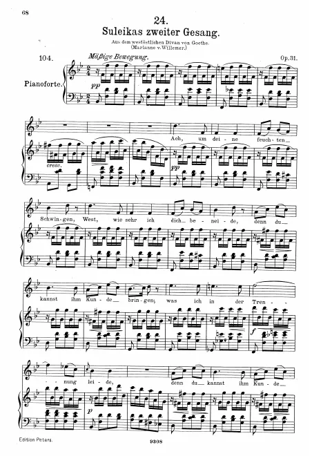Complete Score (Original / High voice, )